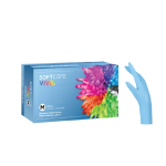 Soft Care Vivid Γάντια Νιτριλίου Γαλάζια Medium 100τμχ - 2