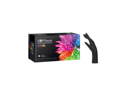 Soft Touch Vivid Γάντια Νιτριλίου Μαύρα Medium 100τμχ