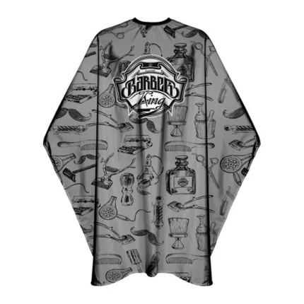 The Shave Factory Barber Cape Barber King Black-Grey