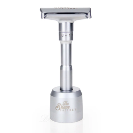 The Shave Factory Safety Razor Adjustable Matte With Stand