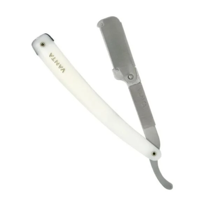 Vanta Straight Razor Black With Locking Lever White