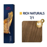 Wella Koleston Βαφή Μαλλιών 7/1 Ξανθό Σαντρέ 60ml 2