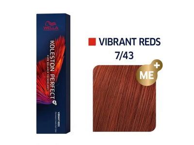 Wella Koleston Βαφή Μαλλιών 7/43 Ξανθό Κόκκινο Χρυσό 60ml