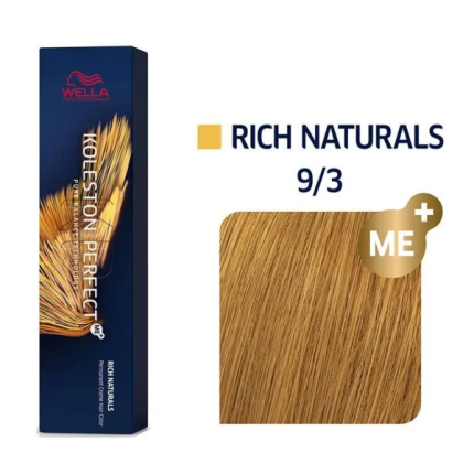 Wella Koleston Βαφή Μαλλιών 9/3 Πολύ Ανοιχτό Ξανθό Χρυσό 60ml