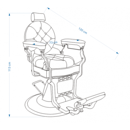 Καρέκλα Barber Hairland Μαύρη με Χρυσό 1010