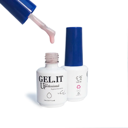 Gel.It.Up Brush On Builder Gel Glittery Pink 15ml