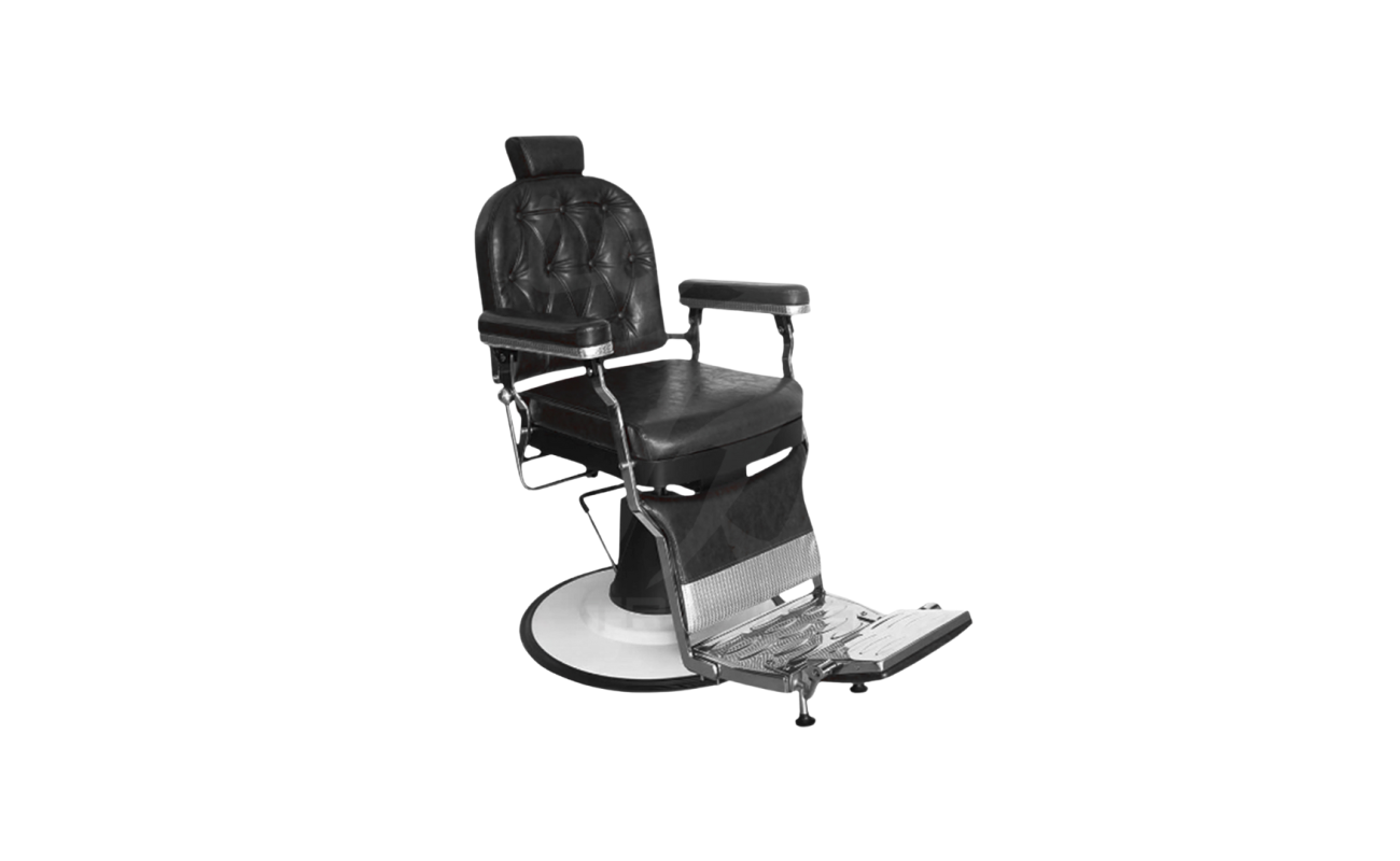 Καρέκλα Barber Roky Καφέ Με Λευκή Βάση