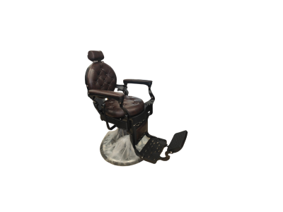 Καρέκλα Barber Καφέ με Μαύρο Σκελετό Hairland 1015