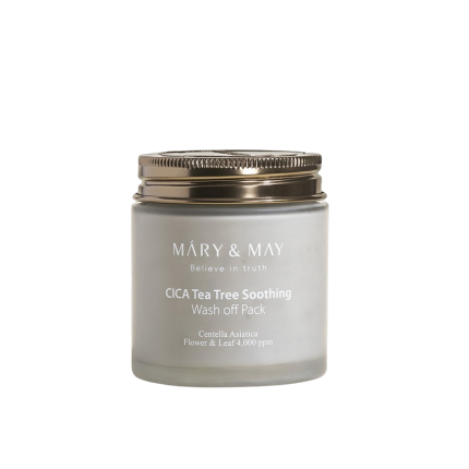 Mary And May Cica Tea Tree Καταπραϋντική Μάσκα Προσώπου Με Άργιλο 125g