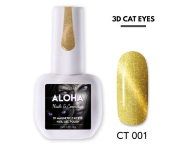 Aloha Ημιμόνιμο 3D Magnetic Cat Eye CT001 Χρυσό 15ml