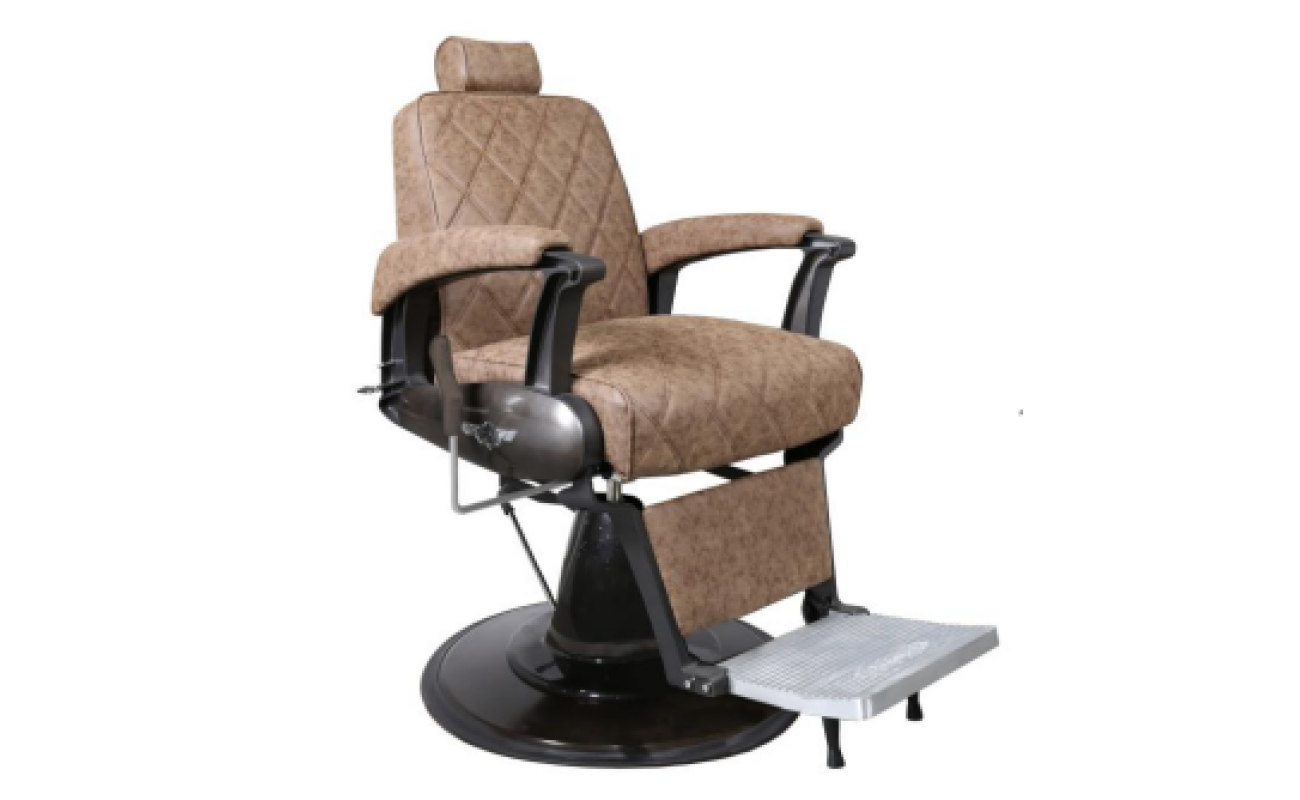 Καρέκλα Barber Roky Καφέ Με Λευκή Βάση