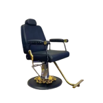 Καρέκλα Barber Μαύρη ΗΒ1018 Με Χρυσές Λεπτομέρειες