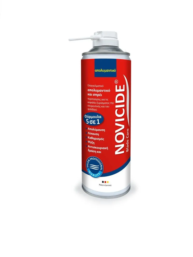 Novice-Blade-Care-500ml-apolimantiko-gia-mixanes-psalidia Novicide Blade Care 5 σε 1 Απολυμαντικό για Μηχανές – Ψαλίδια 500ml