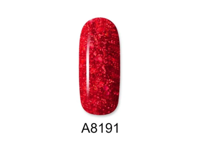 Aloha Ημιμόνιμο A8191 Red With Red  Glitter & Payettes-Κόκκινο Με Κόκκινο Glitter & Παγιέτες 8ml product image