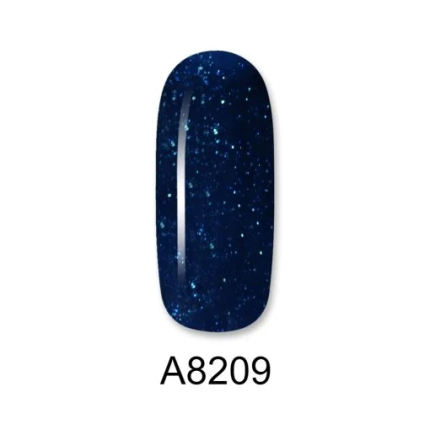 Aloha Ημιμόνιμο A8209 Dark Blue With Shimmer-Μπλε Σκούρο Μεταλλικό Με Shimmer 8ml - 2