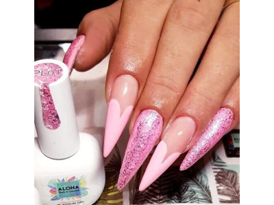 Aloha Ημιμόνιμο PL01 Platinum Glitter Ροζ 15ml product image