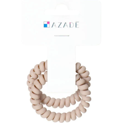 Azade Λαστιχάκια Μαλλιών Σπιράλ Γκρι 2τμχ