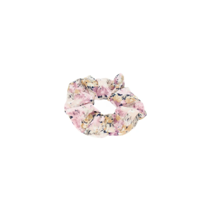 Azade Scrunchies Floral Πράσινο Ανοιχτό Ροζ 2τμχ