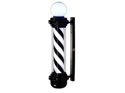 Barber Pole Με Λάμπα Μάυρος ΗΒ5224