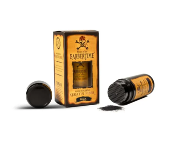 Barbertime Ίνες Κάλυψης Αραίωσης Μαλλιών Hair Fiber Μαύρο 21gr