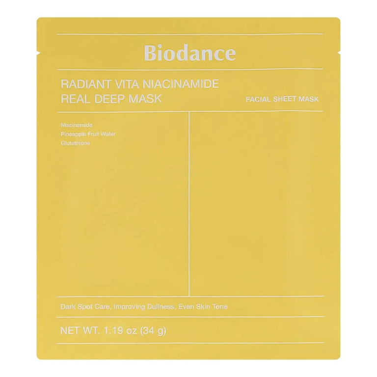 Biodance Radiant Vita Niacinamide Mask Μάσκα Νύχτας με Νιασιναμίδη και νερό Ανανά