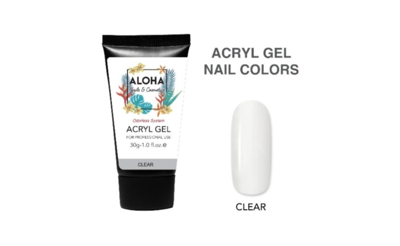 Aloha Acryl Gel Clear-Διάφανο UV/LED 30g