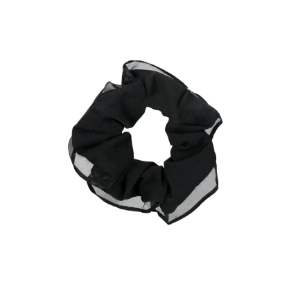 Azade Scrunchie Με Δαντελωτό Τελείωμα Μαύρο