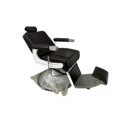 Beauty Star Καρέκλα Barber Roky Καφέ Με Λευκή Βάση - 2