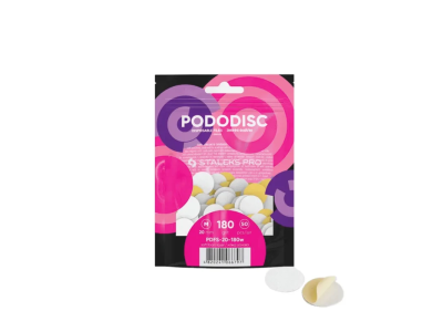 Pododisc Ανταλλακτικά Σμυριδόχαρτα Staleks Pro Λευκά 20mm 180grit 50τμχ - 2