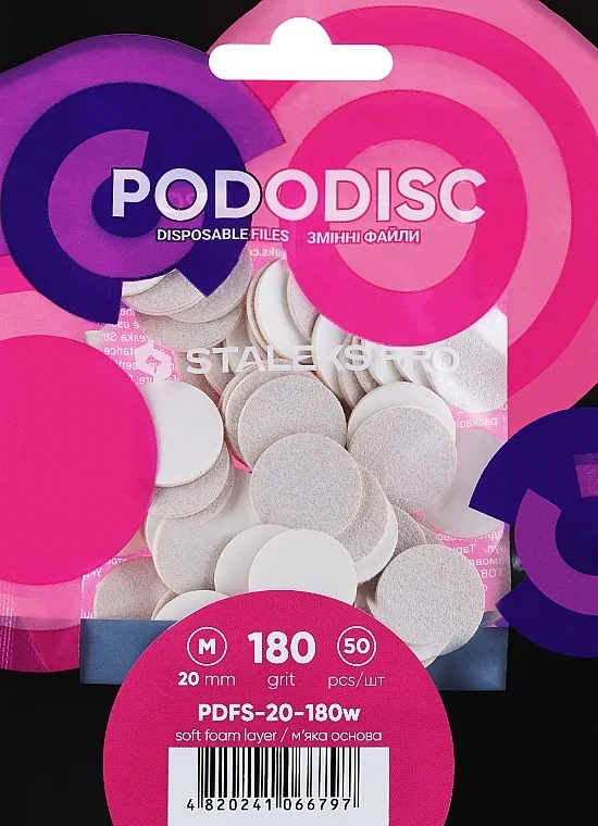 Pododisc Ανταλλακτικά Σμυριδόχαρτα Staleks Pro Λευκά 20mm 180grit 50τμχ - ΜΑΝΙΚΙΟΥΡ-ΠΕΝΤΙΚΙΟΥΡ Pododisc Ανταλλακτικά Σμυριδόχαρτα Staleks Pro Λευκά 20mm 180grit 50τμχ