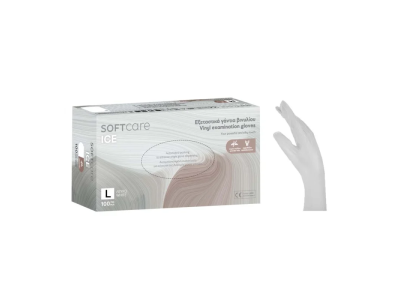 Soft Care Ice Γαντια Βινυλιου Λευκα Large