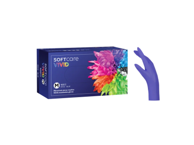 Soft Care Vivid Γαντια Νιτριλιου Μπλε Medium
