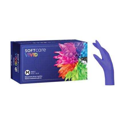 Soft Care Vivid Γαντια Νιτριλιου Μπλε Medium