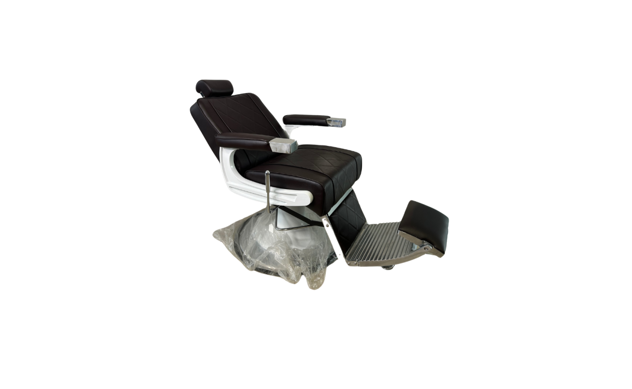 Καρέκλα Barber Μαύρη ΗΒ1018 Με Χρυσές Λεπτομέρειες