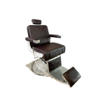 Καρέκλα Barber Roky Καφέ Με Λευκή Βάση