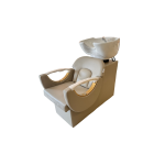 Λουτήρας Κομμωτηρίου Μπεζ Με Λευκή Πορσελάνη ΗΒ3014