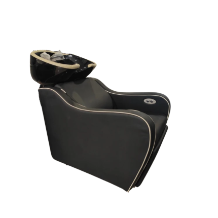 Λουτήρας Κομμωτηρίου με Ηλεκτρικό Υποπόδιο και Mαύρη Πορσελάνη ΗΒ 3007