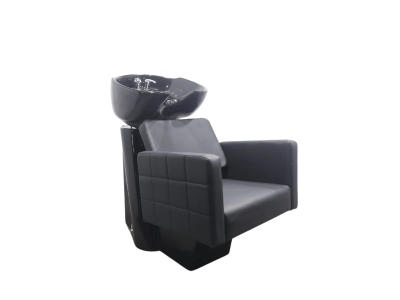 Λουτήρας Κομμωτηρίου με Μαύρη Δερματίνη